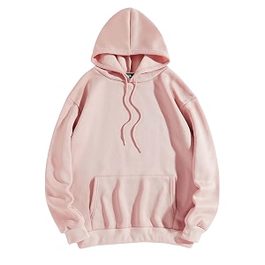 SXV STYLE Hooded Pullover Solid Plain Unisex