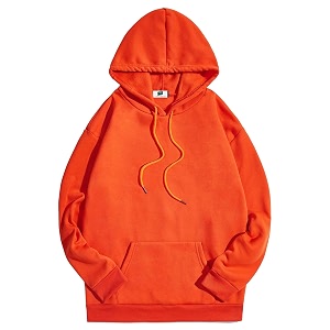 SXV STYLE Hooded Pullover Solid Plain Unisex
