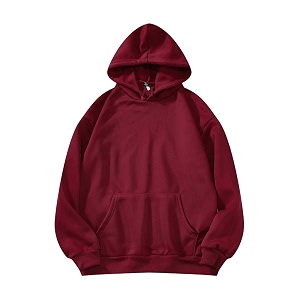 SXV STYLE Hooded Pullover Solid Plain Unisex