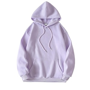 SXV STYLE Hooded Pullover Solid Plain Unisex