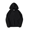SXV STYLE Hooded Pullover Solid Plain Unisex