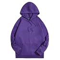 SXV STYLE Hooded Pullover Solid Plain Unisex