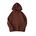 SXV STYLE Hooded Pullover Solid Plain Unisex