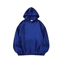 SXV STYLE Hooded Pullover Solid Plain Unisex