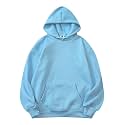 SXV STYLE Hooded Pullover Solid Plain Unisex