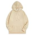 SXV STYLE Hooded Pullover Solid Plain Unisex