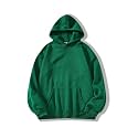 SXV STYLE Hooded Pullover Solid Plain Unisex
