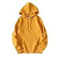 SXV STYLE Hooded Pullover Solid Plain Unisex