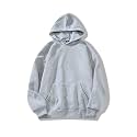 SXV STYLE Hooded Pullover Solid Plain Unisex