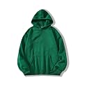 SXV STYLE Hooded Pullover Solid Plain Unisex