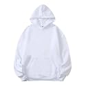 SXV STYLE Hooded Pullover Solid Plain Unisex