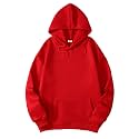 SXV STYLE Hooded Pullover Solid Plain Unisex