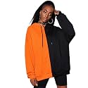 SXV STYLE Hooded Pullover Solid Plain Unisex