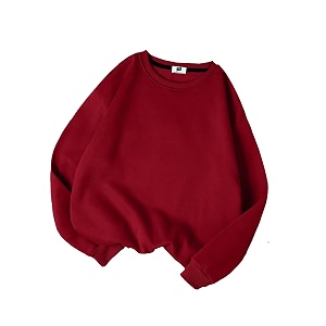 SXV STYLE Solid Plain Unisex Cotton Oversized