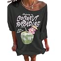 SXV STYLE Women39s Casual Letter Print Asymmetric
