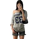 SXV STYLE Women39s Casual Letter Print Asymmetric