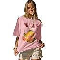 SXV STYLE Women39s Oversized Graphic T-Shirt Oranges