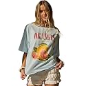 SXV STYLE Women39s Oversized Graphic T-Shirt Oranges
