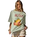 SXV STYLE Women39s Oversized Graphic T-Shirt Oranges