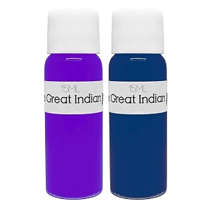 syahi - the great indian ink - fountain pen calligraphy drawing doodle v5 v7 trimax ink - royal blue brinjal purple