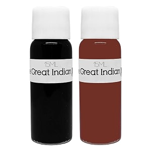 syahi - the great indian ink - fountain pen calligraphy drawing doodle v5 v7 trimax ink - abyss black coco brown