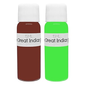 syahi - the great indian ink - fountain pen calligraphy drawing doodle v5 v7 trimax ink - coco brown light green