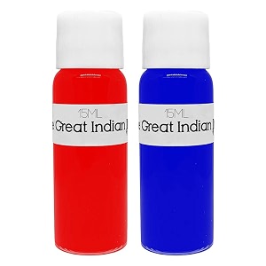 syahi - the great indian ink - fountain pen calligraphy drawing doodle v5 v7 trimax ink - bloody red fractal blue