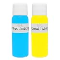 Syahi - The Great Indian Ink - Fountain Pen, Calligraphy, Drawing, Doodle, V5, V7, Trimax Ink - Sky Blue, Tuscan Yellow
