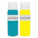 Syahi - The Great Indian Ink - Fountain Pen, Calligraphy, Drawing, Doodle, V5, V7, Trimax Ink - Turquoise Blue, Tuscan Yellow
