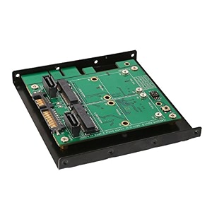 syba sata iii to dual msata ssd raid adapter - 35 inch mount or pci slot mount sy-ada40101