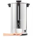 SYBO SR-CP100B Commercial Coffee Urn &amp; Hot Beverage Dispenser, Fast Brew, Keeps Warm – Ideal for Coffee, Tea, Water at Events &amp; Catering, 100-Cup 16 L,Metallic
