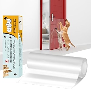 upgraded door protector from dog cat scratchingdoor scratch protector protect your door furniture and wall with clear premium heavy duty door cover scratch shield