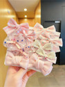 SYGA 10 Pcs Floral & Lace Bow Hair Tie Rope Set for Girls & Women - Sweet Princess Rubber Band (Pink)