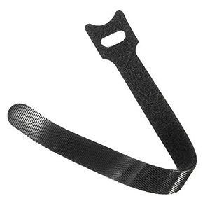 syga 10pcs cable tie hook and loop straps fastener nylon reusable self-adhesive cable organiser for pc tv usb network cable tape for home and office-12mm width and 150mm lengthblack