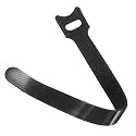 SYGA 10pcs Cable Tie, Hook and Loop Straps Fastener, Nylon Reusable Self-adhesive Cable Organiser for PC TV USB Network Cable, Tape for Home and Office-12mm Width and 150mm Length(Black)