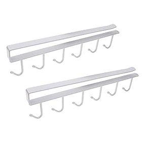 syga 2 pieces wall hanger 6 pin nail free rack_black