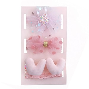 syga 3 pcs baby girl headband soft flower bow strechable hairband suitable for newborns infants toddlers and kids 0-3 yearscolor - 1007multi