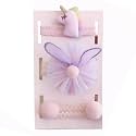 SYGA 3 Pcs Baby Girl Headband Soft Flower Bow Strechable Hairband Suitable For Newborns, Infants, Toddlers And Kids 0-3 Years (Color - 1004), Peach