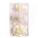 SYGA 3 Pcs Baby Girl Headband Soft Flower Bow Strechable Hairband Suitable For Newborns, Infants, Toddlers And Kids 0-3 Years(Color - 1009,Multicolor)