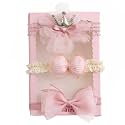 SYGA 3 Pcs Children Girl Baby Elastic Hairband Princess Wind Bow Flower Headband Suit Baby Headdress Photo Hair Accessories For 0-3 Years, Cream