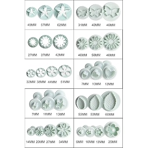 syga 33 pieces flower fondant cake sugarcraft decorating kit cookie mould with 8 bon fondant for cake