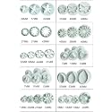 SYGA 33 Pieces Flower Fondant Cake Sugarcraft Decorating Kit Cookie Mould with 8 Bon Fondant for Cake