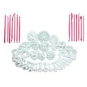 SYGA 33 Pieces Flower Fondant Cake Sugarcraft Decorating Kit Cookie Mould with 14 Fondant Sticks