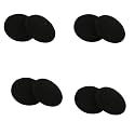SYGA 4 Pairs Replacement Ear Cushion Pads Soft Comfortable Earpads Cushion Cover for Earphone Headphones Mobile Accessories- 60mm, Black