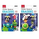 SYGA 8 Pcs Cartoon Shaped DIY Creative Aerospace Military Girl Rubber Erasers for Child Student Gift (Space)