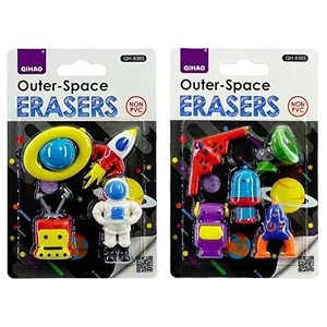 syga 9 pcs cartoon shaped diy creative aerospace military girl rubber erasers for child student gift aerospace