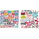 SYGA All Occasion Indian Family Photo Booth Party Props &amp; SYGA Birthday Party Theme Party Supplies Props, Multi Colour (Set of 29)
