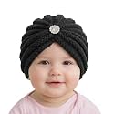 SYGA Baby Winter Knitted Hat Children RABIT Ears Warm Wool Baby Cap Bowknot Turban Cap for 0-3 Year