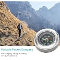 SYGA Multi-Function Metal Compass with Luminous Pocket Watch