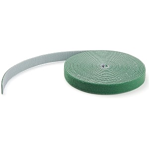 syga nylon double sided wellkro tape hook and lock tape sew-on power wire management fastening tape cable tie for interlocking apparel home textile industrial use and more- 10 m x 15 mm green